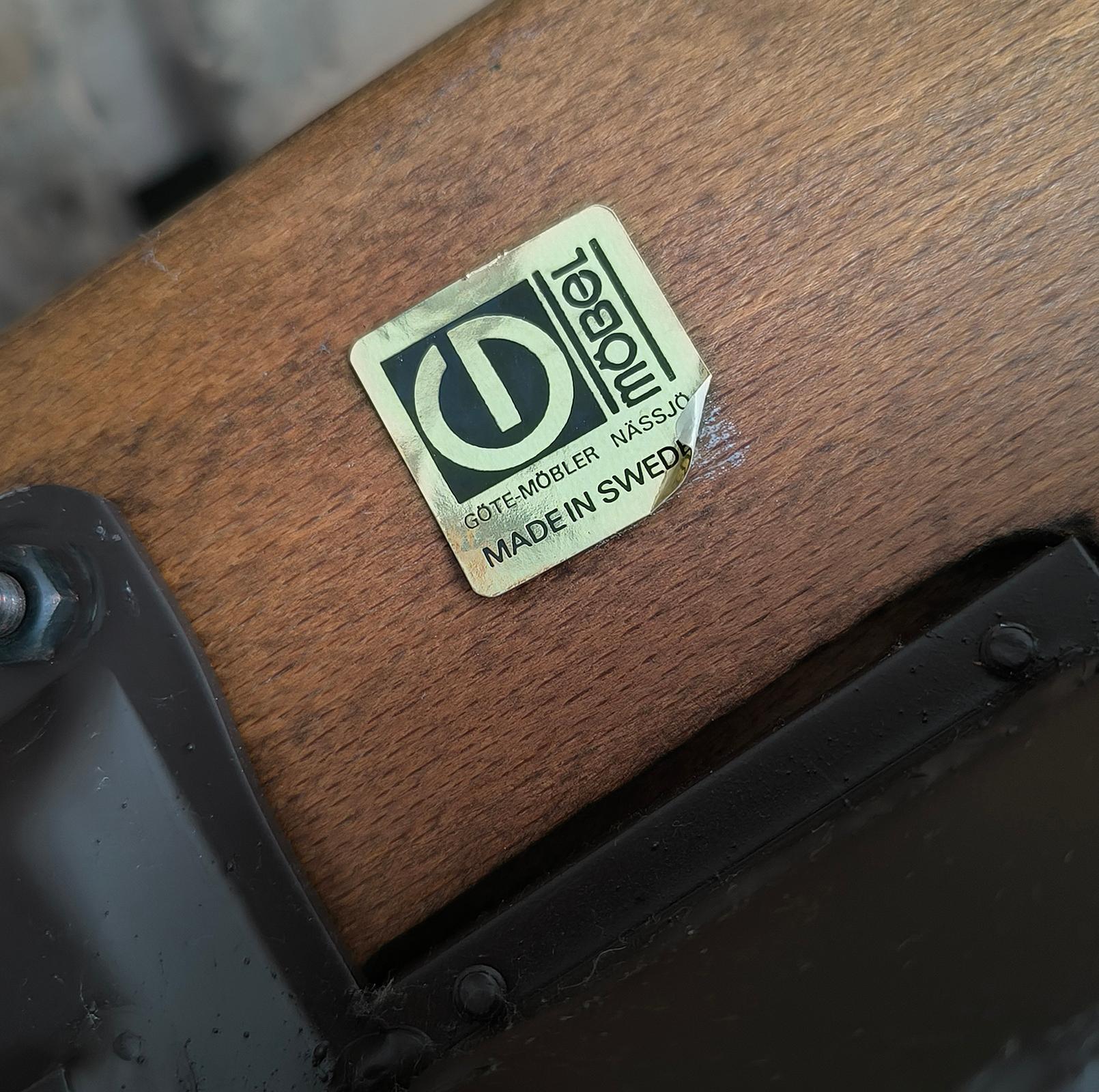 Göte Möbel Drehbarer Lehnsessel mit Fußstütze, Schweden, 1970er Jahre im Angebot 5