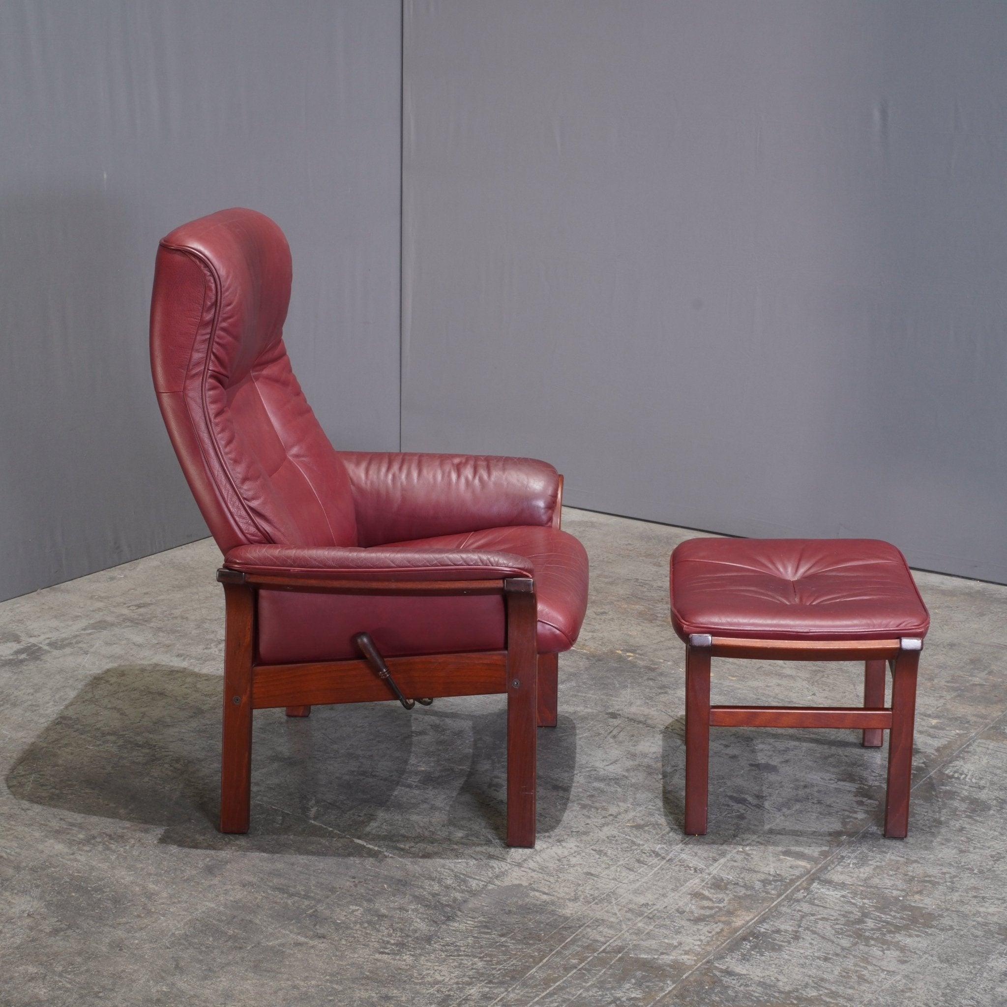 Mid-Century Modern Göte Möbler G Design Reclining Chair & Footstool