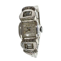 Gotham 17 Jewel Rhinestone Stretch Band Antique Watch for Women