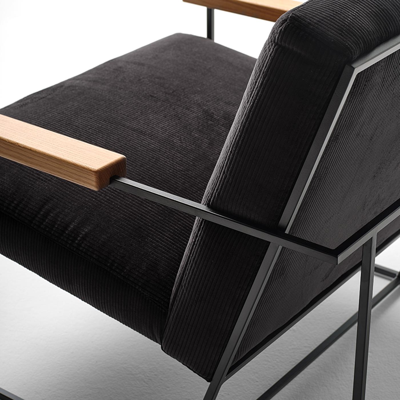 Gotham Black Armchair by Federico Carandini In New Condition In Milan, IT