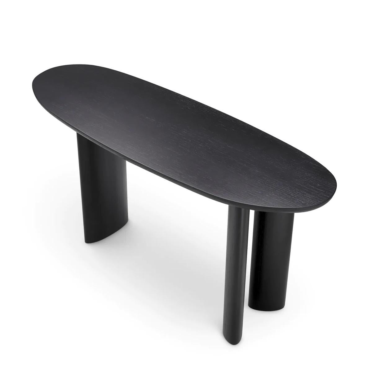 Indonesian Gotham Black Console Table For Sale