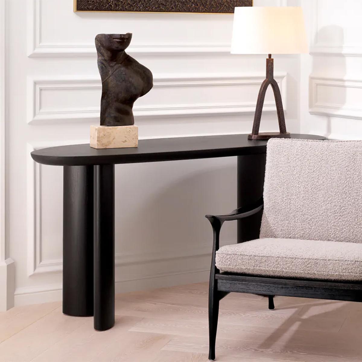 Wood Gotham Black Console Table For Sale