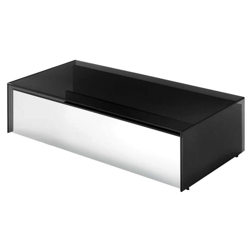 Table basse noire gothique, conçue par Leonardi & Marinelli, fabriquée en Italie