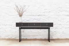 Gotham Console Table in Customizable Wood, Metal and Resin