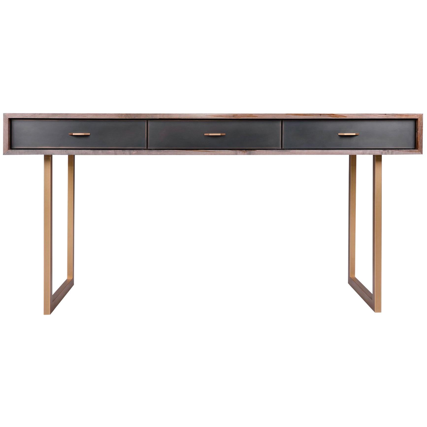 Anpassbarer Gotham-Schreibtisch aus Holz, Metall und Harz