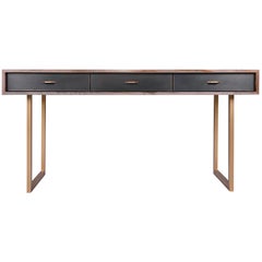 Scrivania Gotham personalizzabile in Wood, metallo e resina