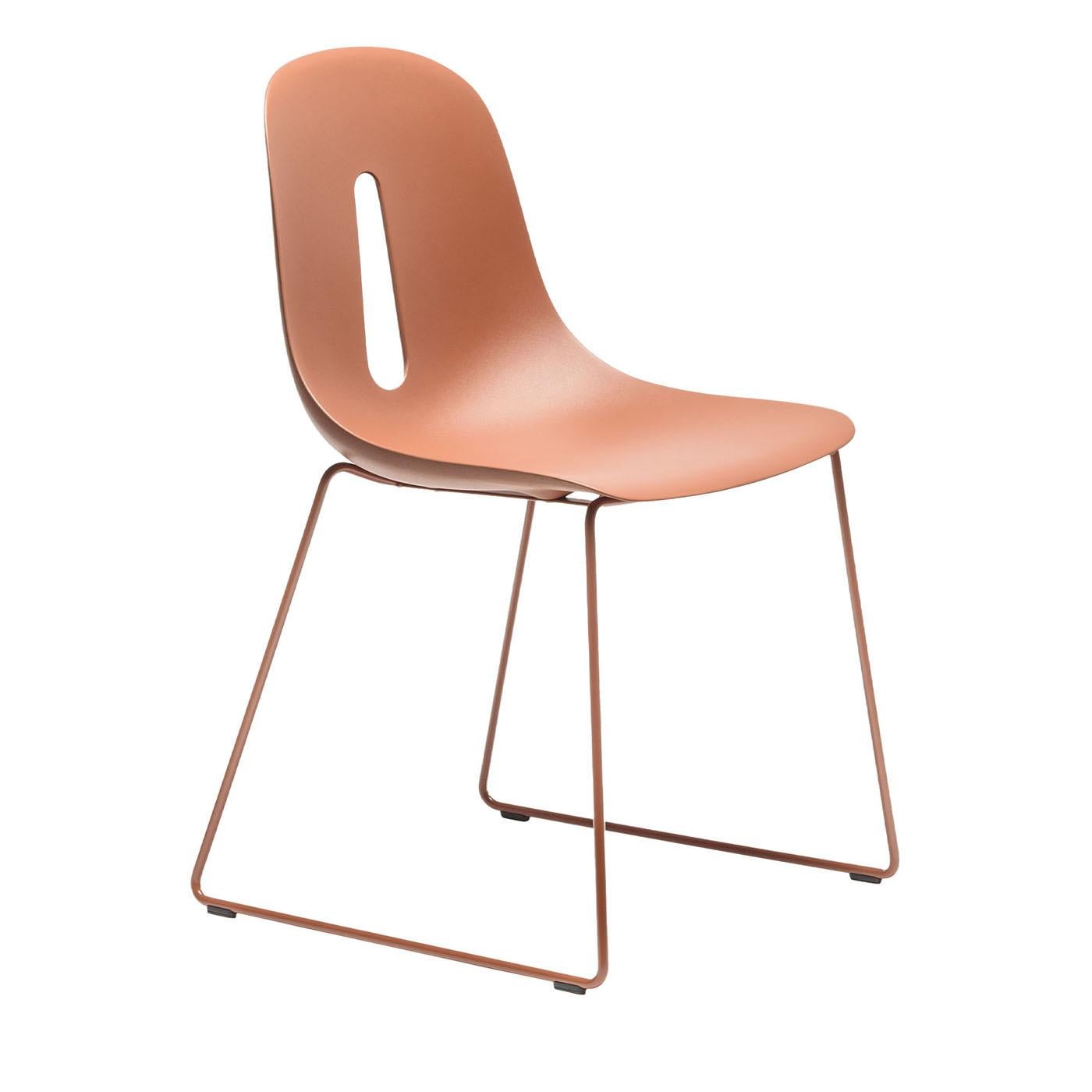 Contemporary Gotham Sl Terracotta Chair By Dario Delpin For Sale