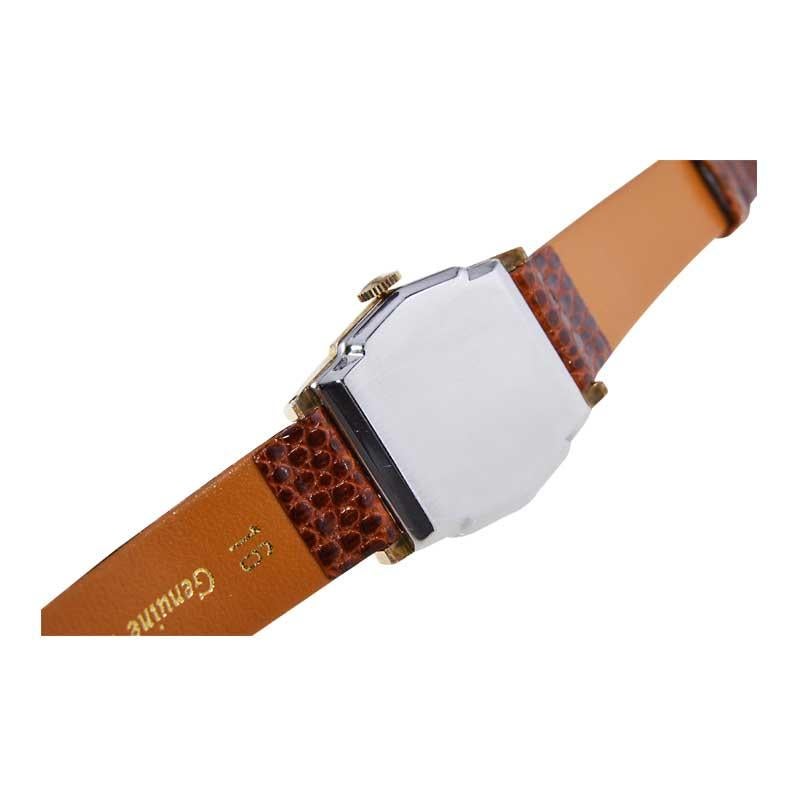 Gotham Yellow Gold Filled Art Deco Watch with Original Dial 3