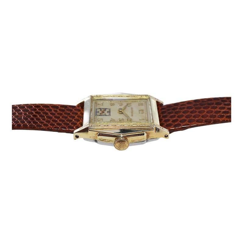 Gotham Yellow Gold Filled Art Deco Watch with Original Dial 2