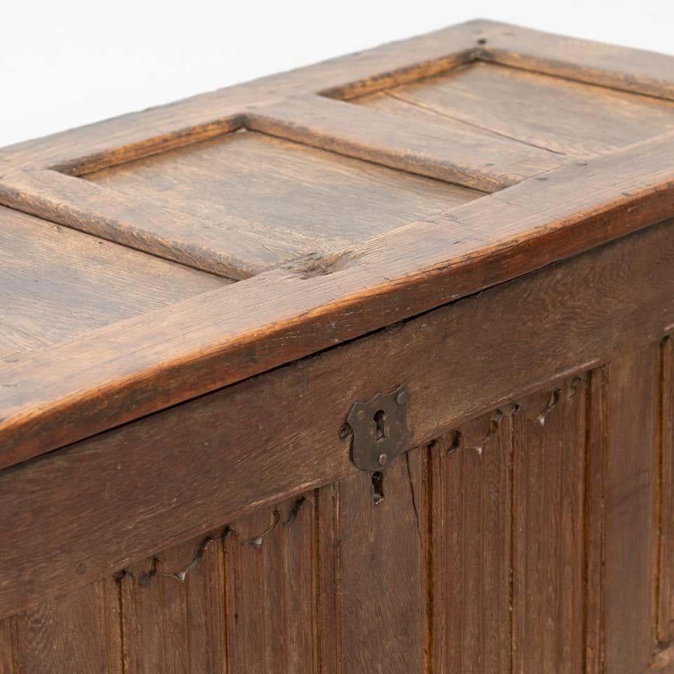Gothic 16th Century Wood Chest For Sale 9