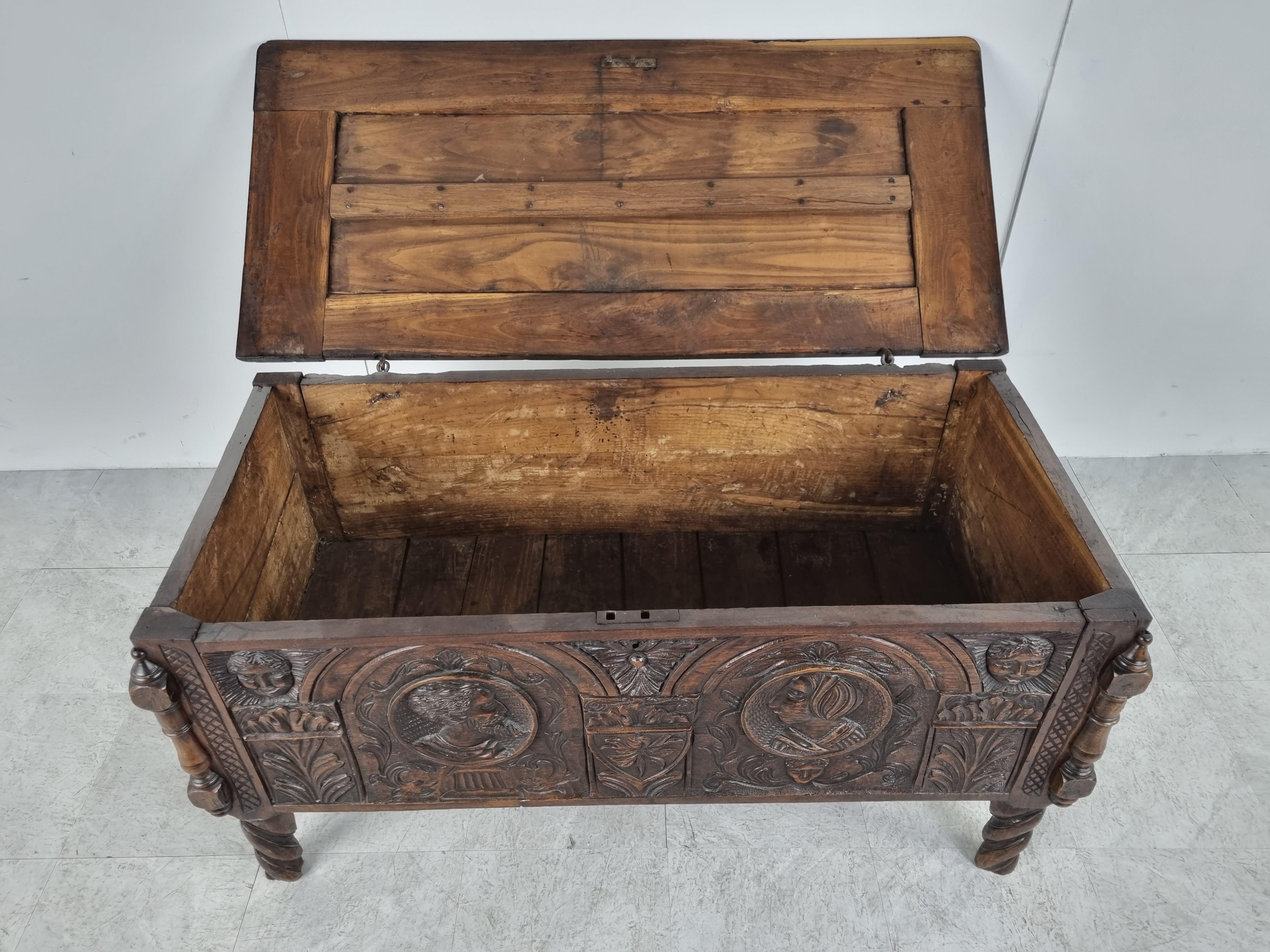 Gothic 19th Century Blanket Chest 6