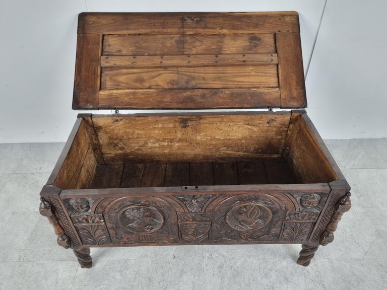 Gothic 19th Century Blanket Chest For Sale 6