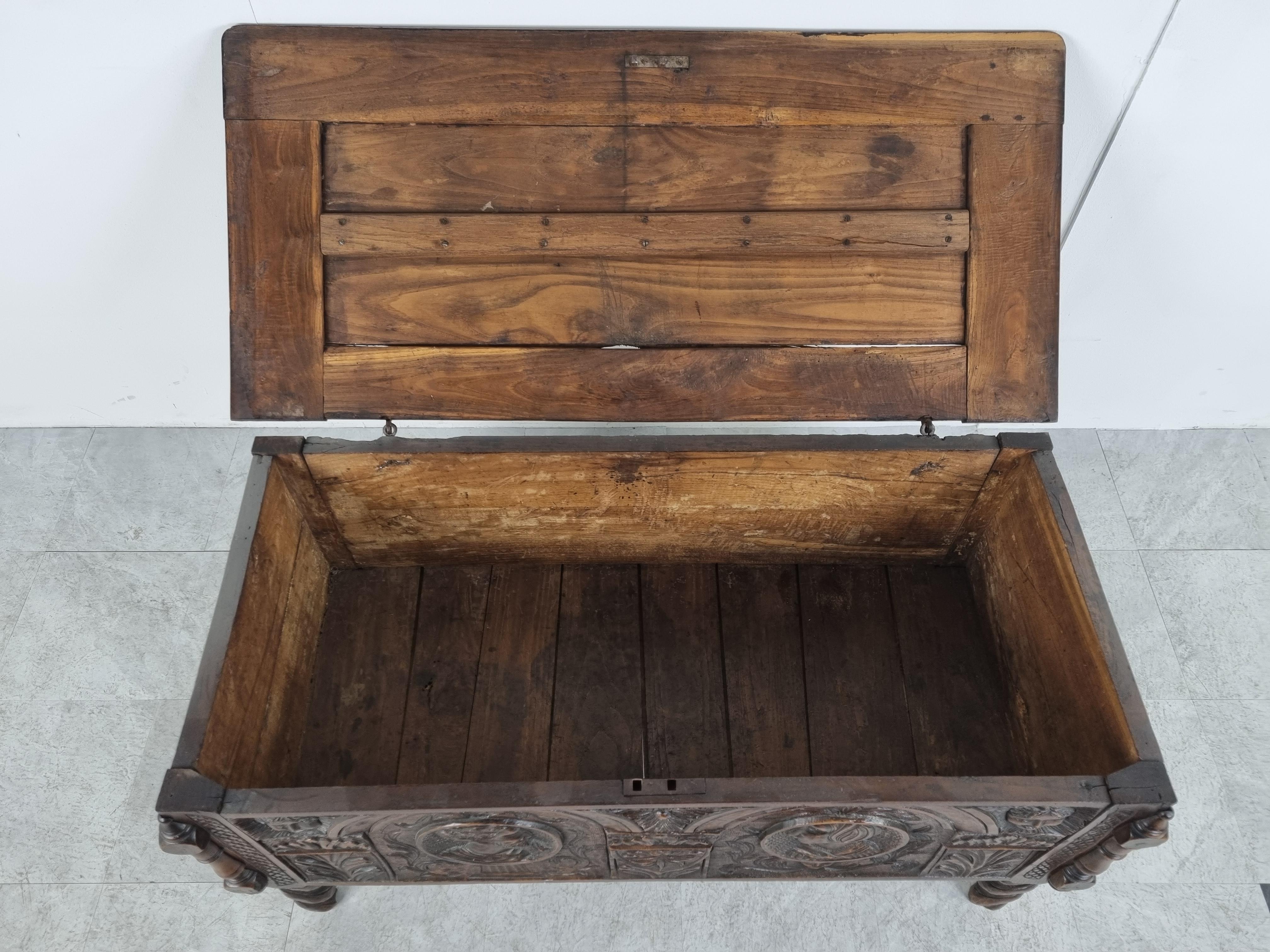 Gothic 19th Century Blanket Chest 7