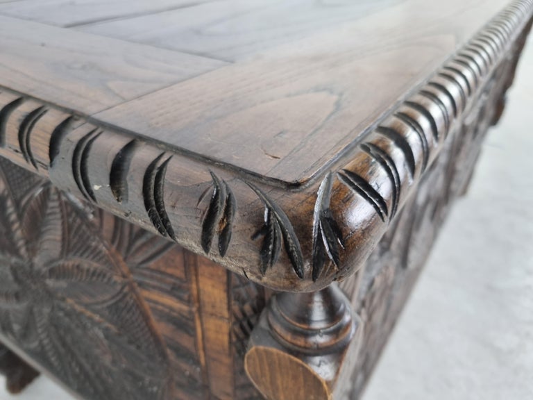 Gothic 19th Century Blanket Chest For Sale 2