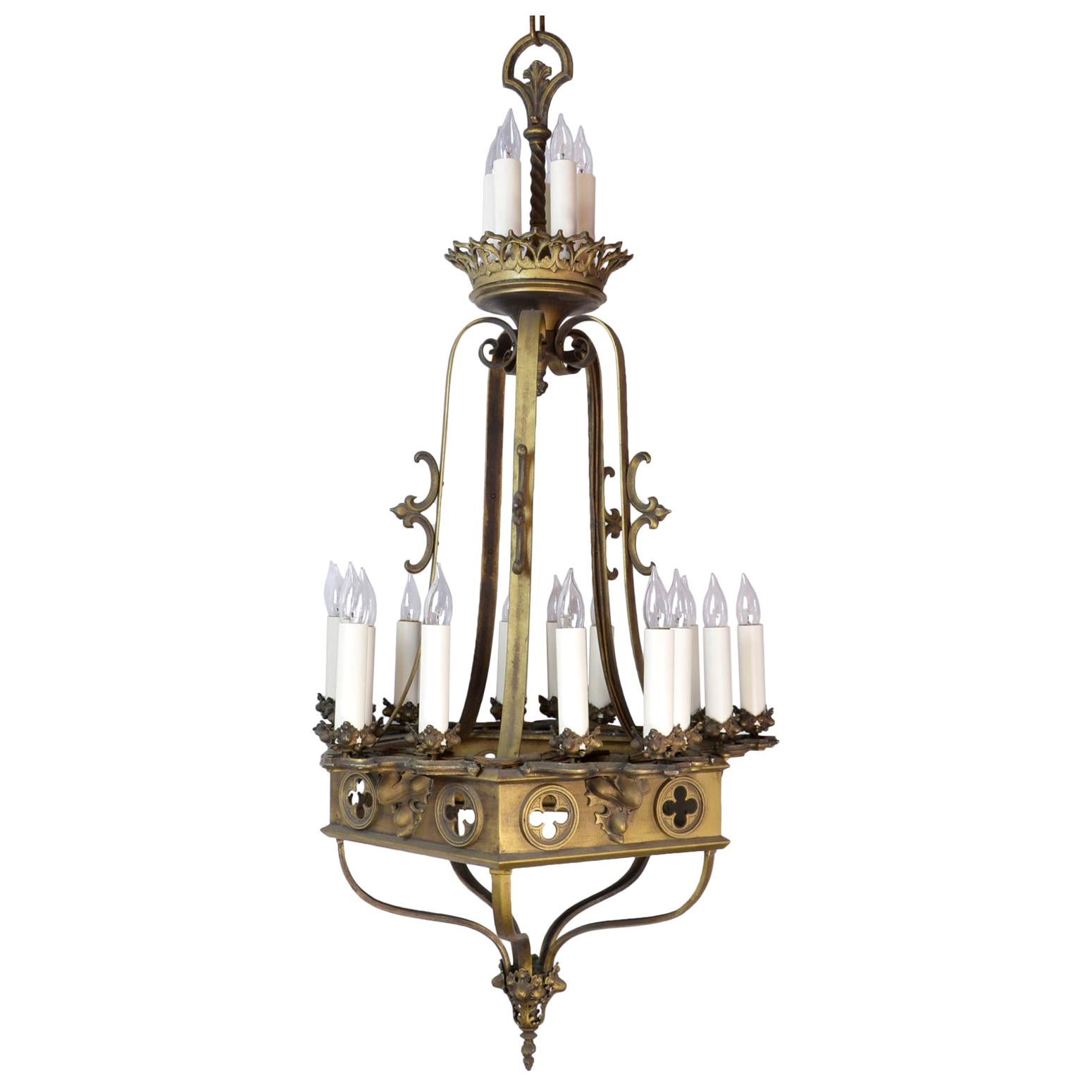 Gothic 20-Candle Tiered Chandelier