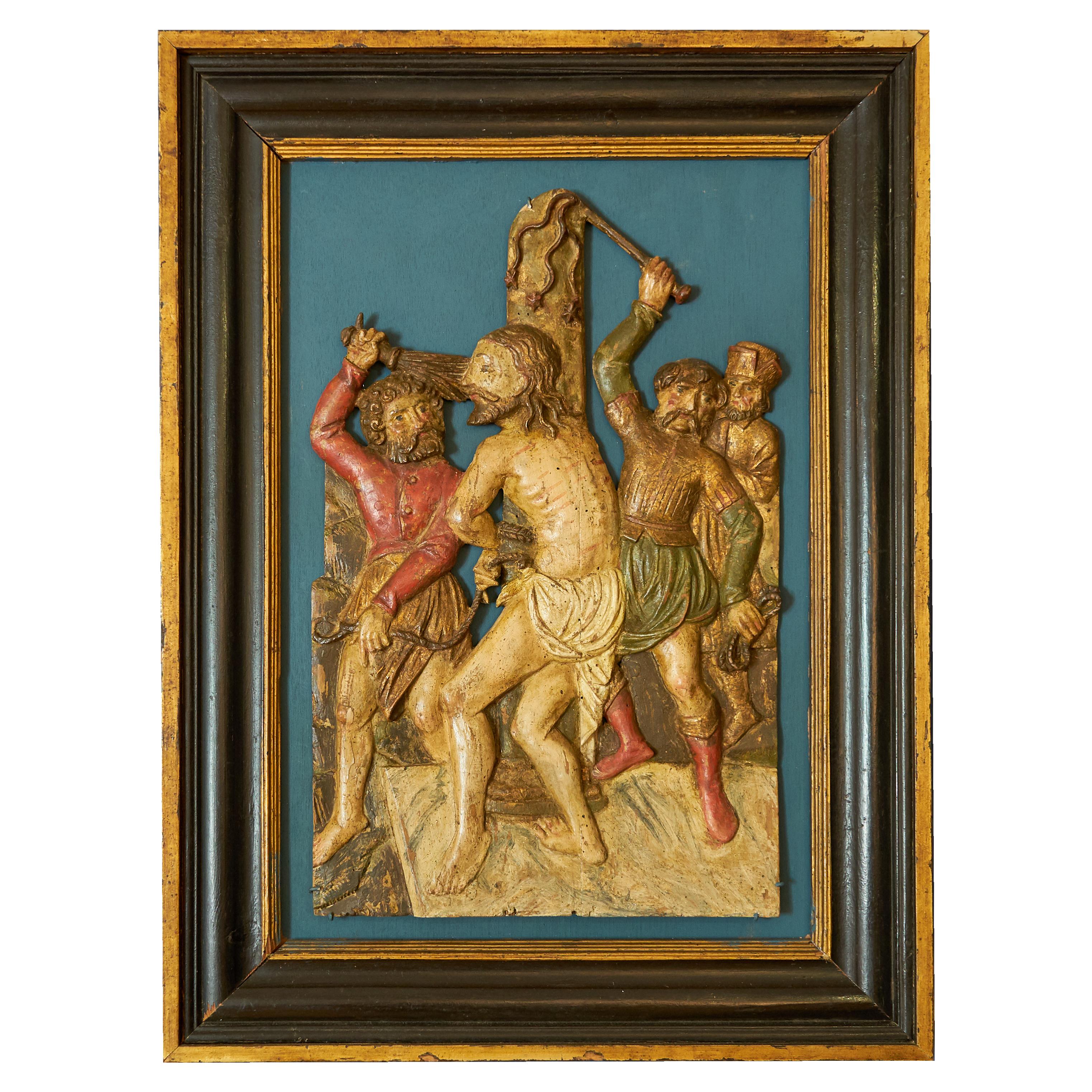 Gothic Altarpiece of the Torture of Jesus Christ For Sale