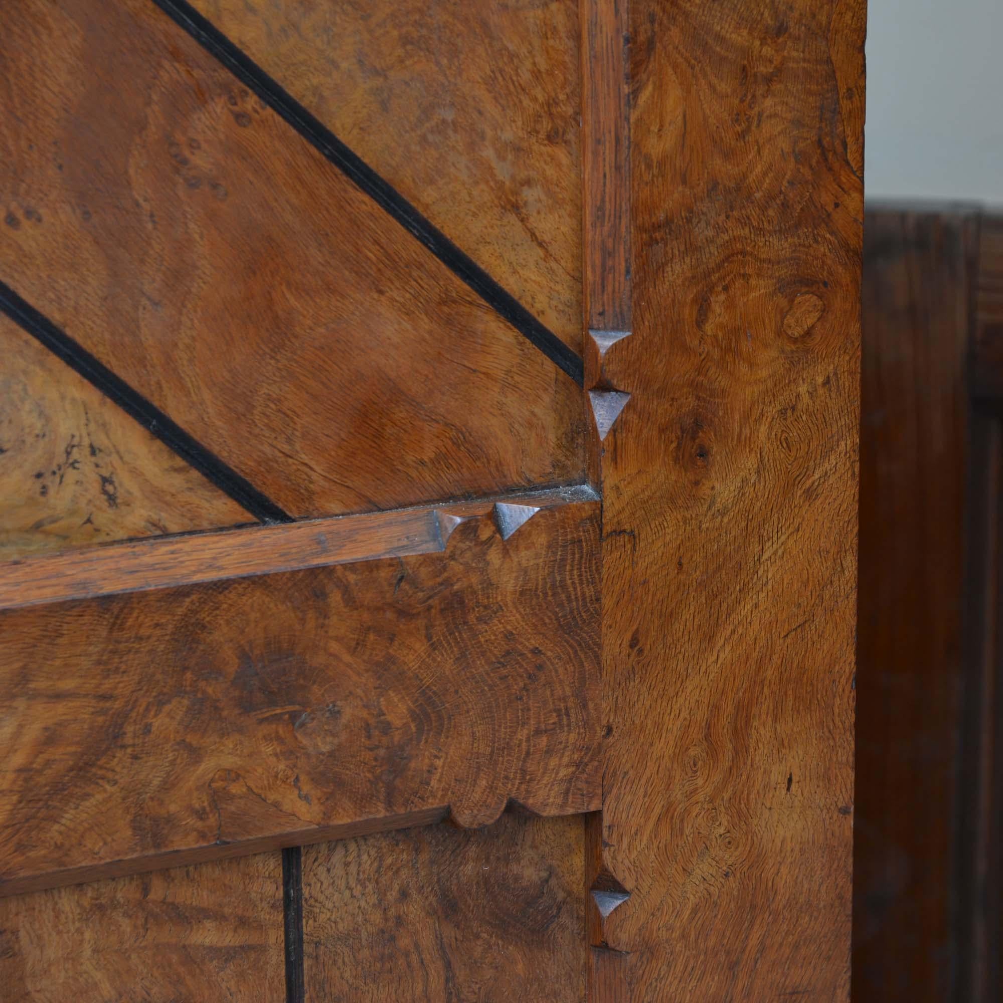 Gothic antique brown oak wardrobe by Marsh, Jones & Cribb For Sale 7