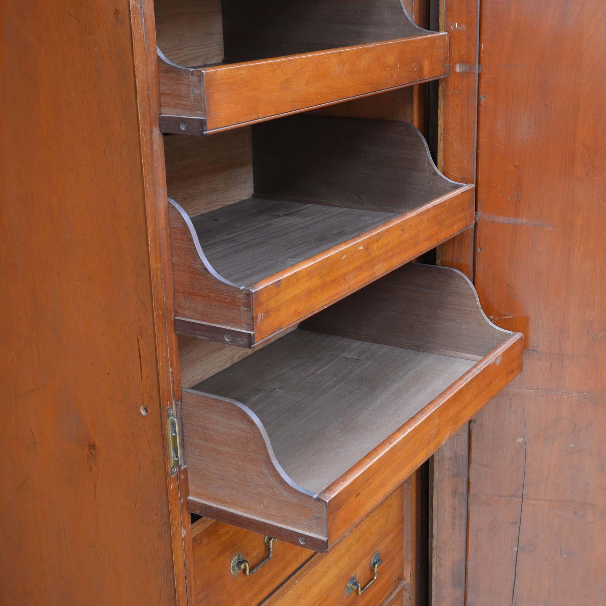 Gothic antique brown oak wardrobe by Marsh, Jones & Cribb For Sale 8