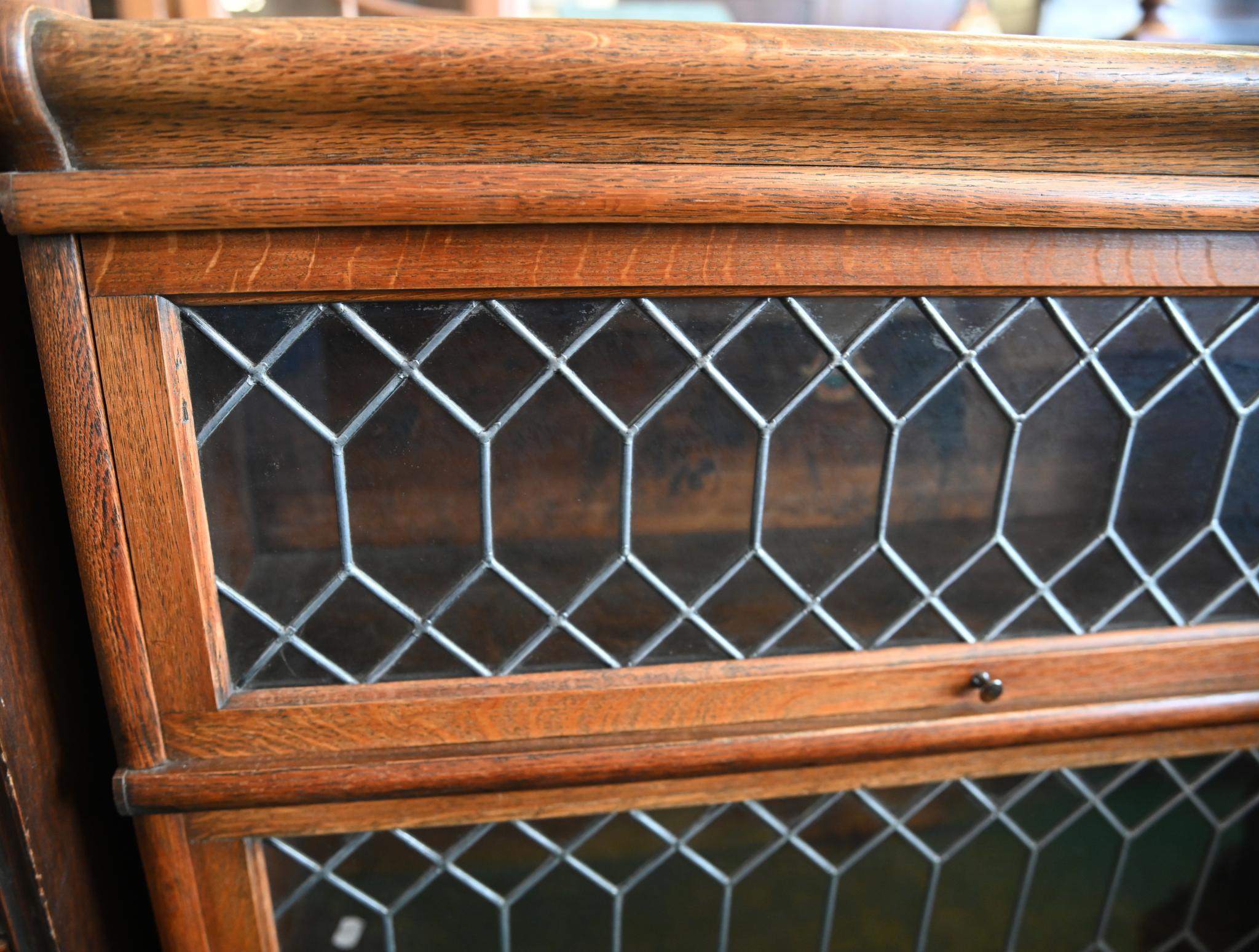 Late 19th Century Gothic Barristers Bookcase Globe Wernicke Cabinet 1890 For Sale