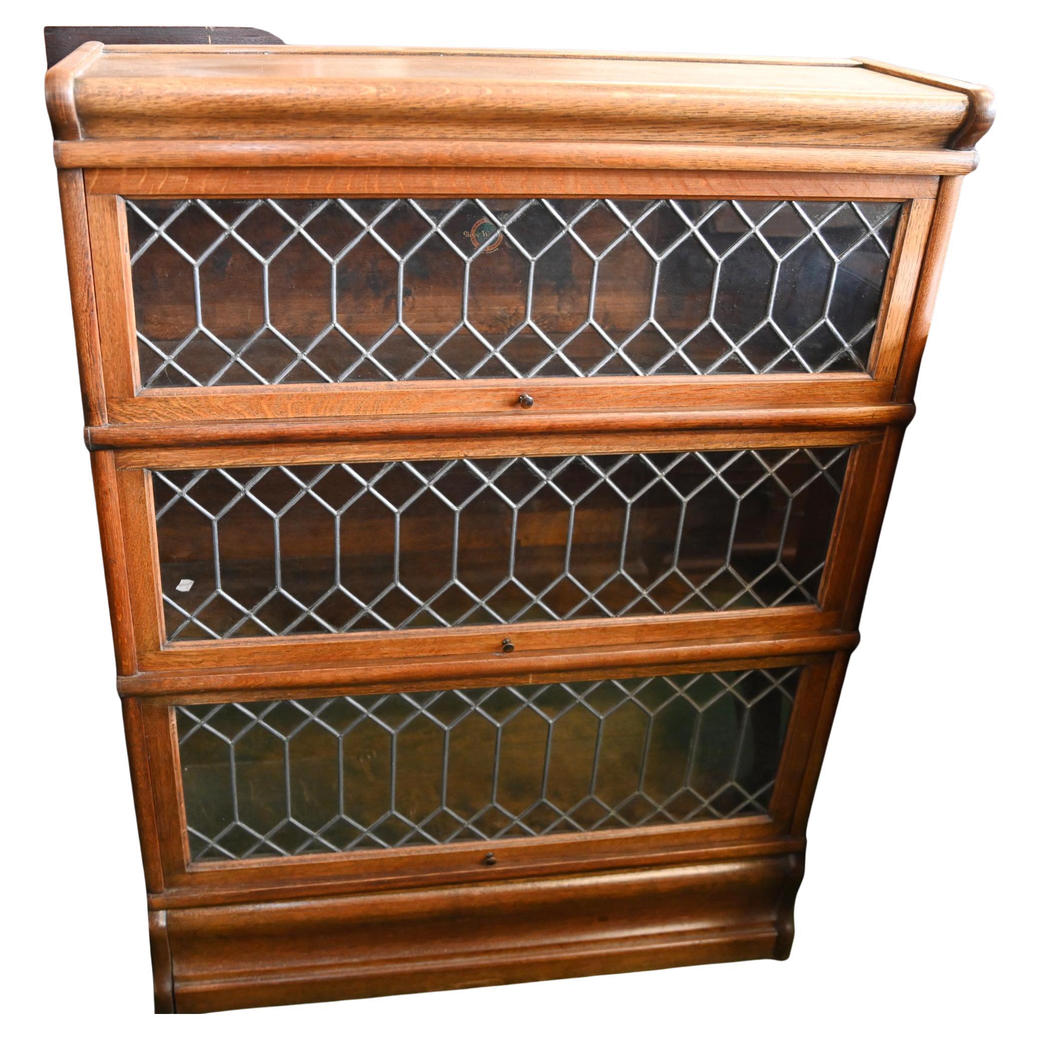 Gothic Barristers Bookcase Globe Wernicke Cabinet 1890