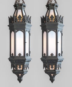 Gothic Bronze Lantern, circa 1900