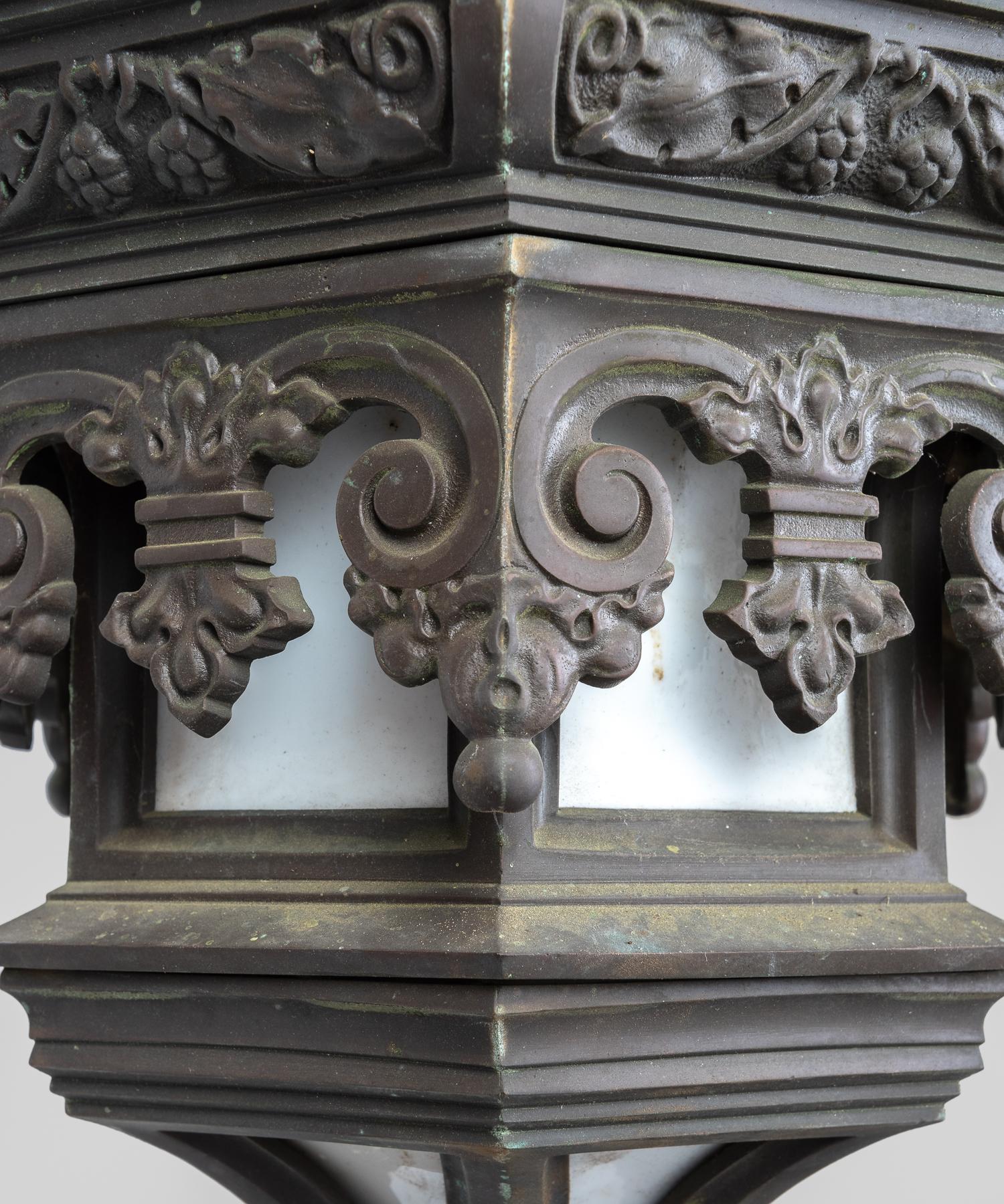 Early 20th Century Gothic Bronze Lantern, circa 1900