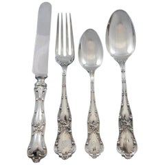 Gothic by Shiebler Sterling Silver Flatware Set for 12 Service 60 Pieces