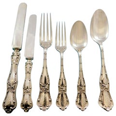 Gothic by Shiebler Sterling Silver Flatware Set for 12 Service 72 Pcs Dinner