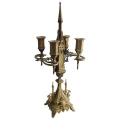 Gothic Candlestick Bronze Four Candles, circa 19th Century, French at  1stDibs  victorian gothic candle holder, gothic candlestick holder, gothic  candle stick holder