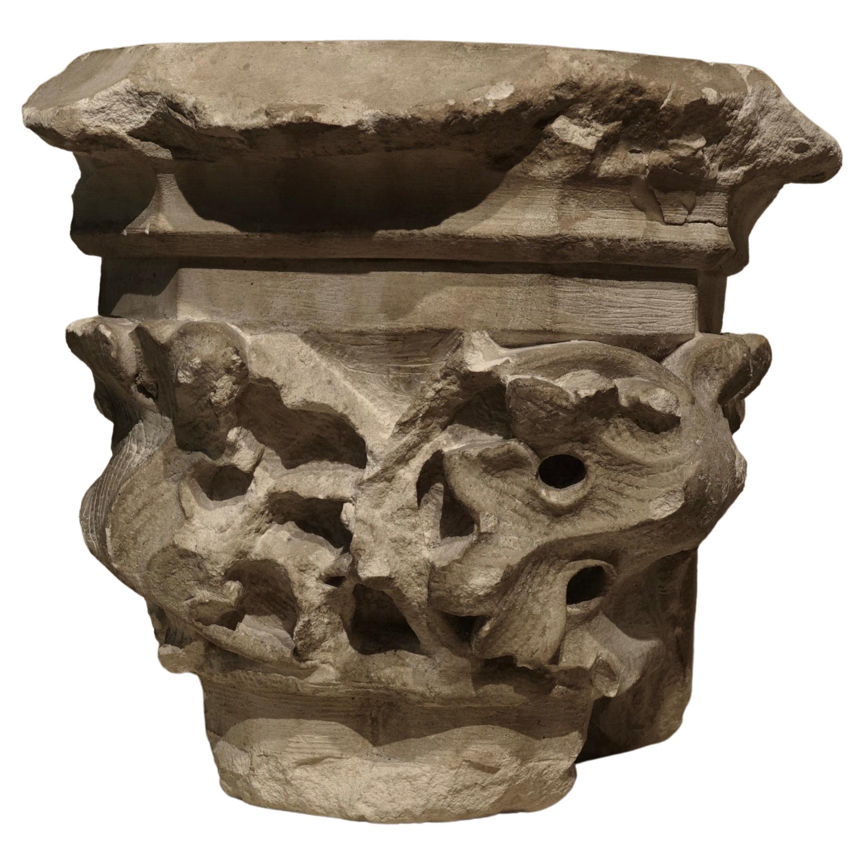 Gothic Capital with Foliate Decoration, 13th Century