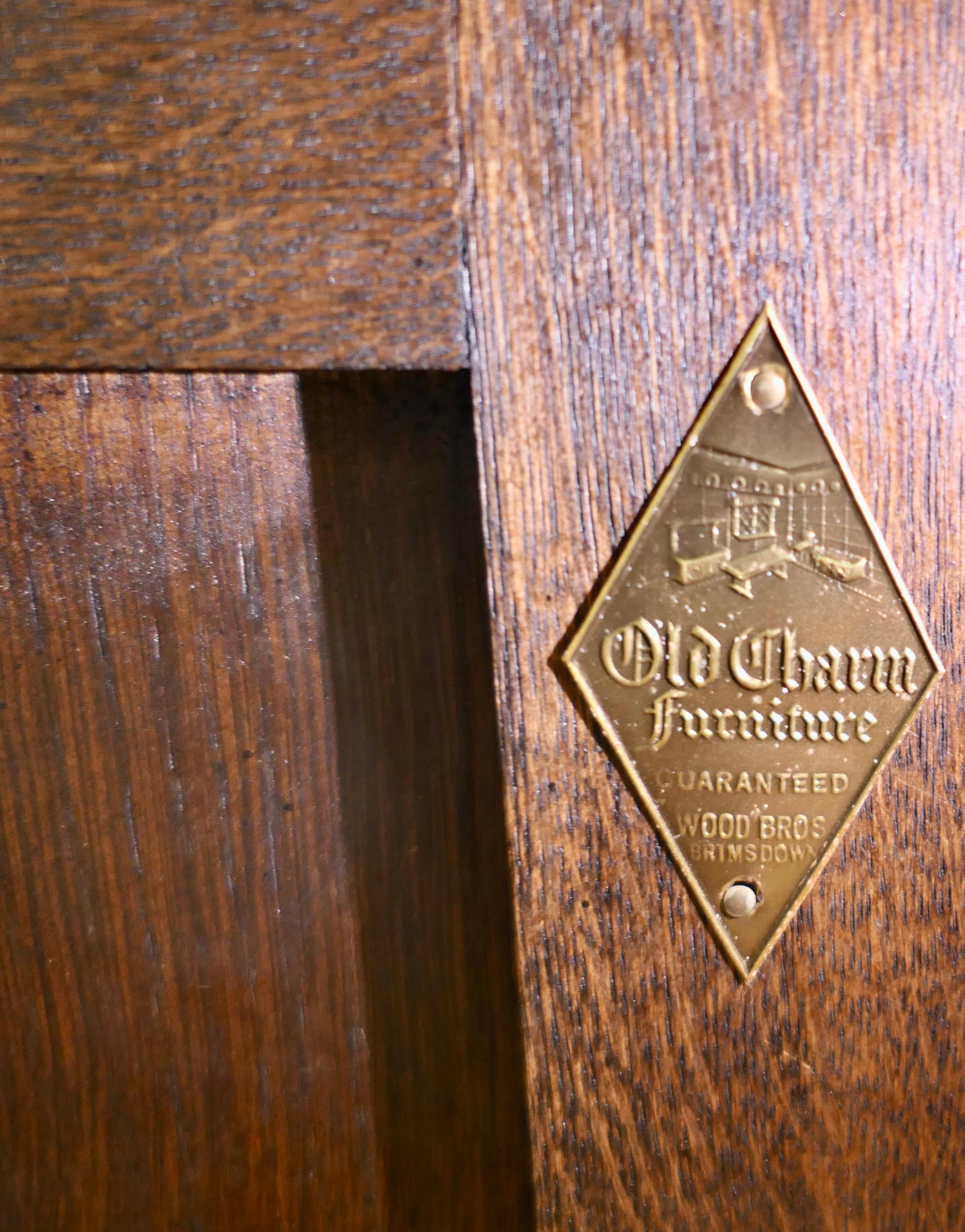 Gothic Carved Oak Credence Cupboard by Old Charm In Good Condition In Godshill, Isle of Wight