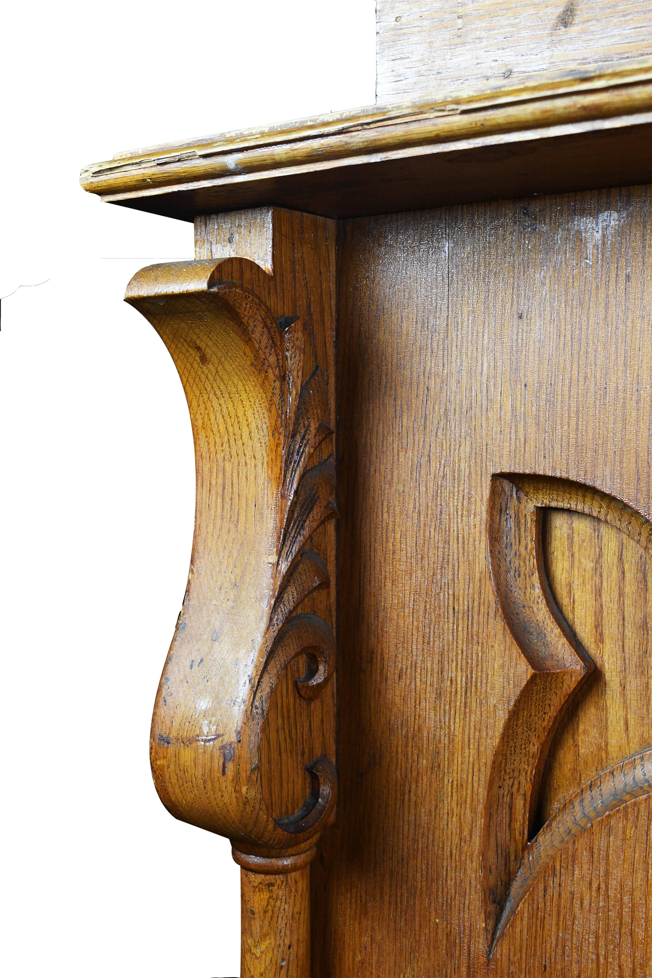 Early 20th Century Gothic Carved Oak Lectern