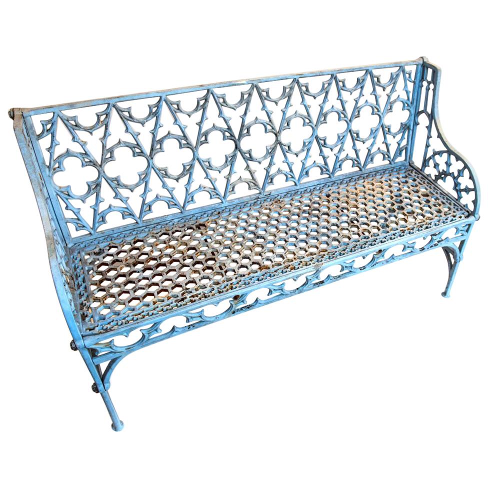 Gothic Cast Iron Garden Bench