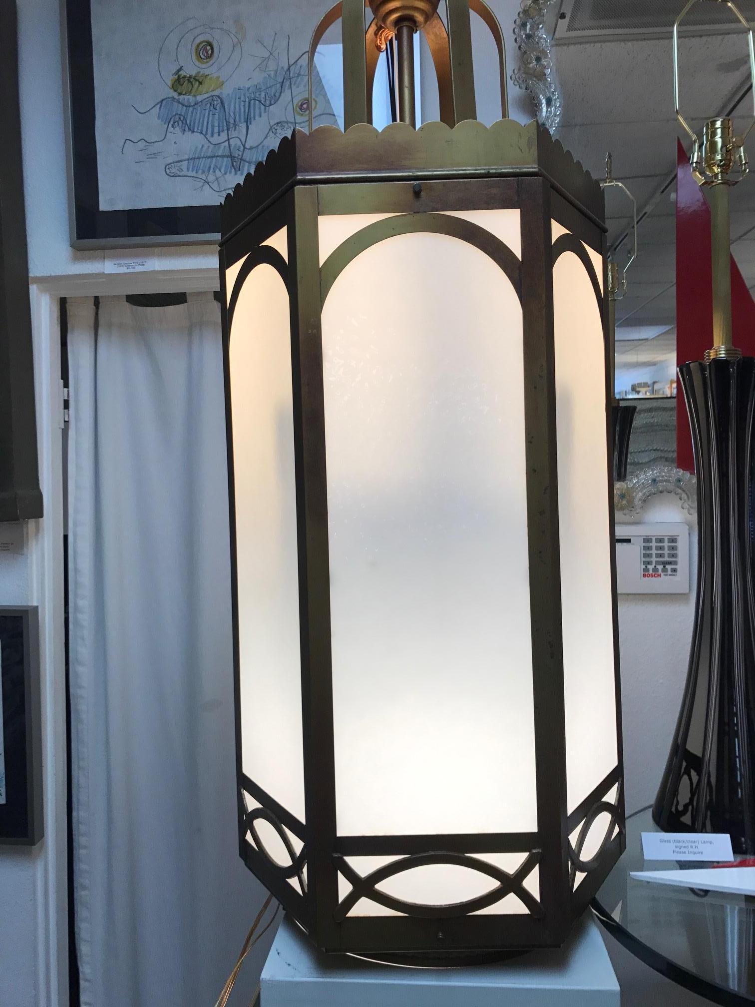 Gothic Cathedral Style Hanging Lamp For Sale 3