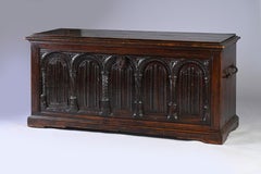 Gothic Chest with linenfold panels
