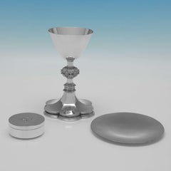 Gothic Design Sterling Silver Communion Set - Designed by G. F. Bodley - V&A
