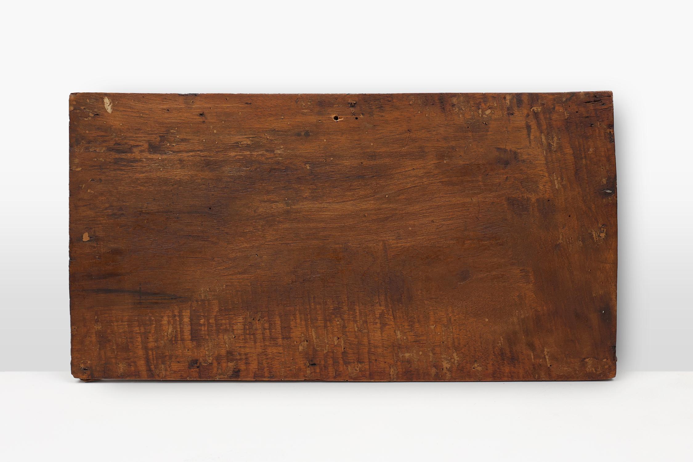Gothic hand sculpted oak panel in oak, Belgium 17th century For Sale 3