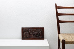 Gothic hand sculpted oak panel in oak, Belgium 17th century