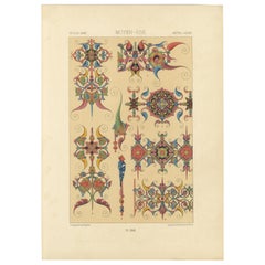 Ornamento gótico inspirado en la iluminación - Diseños decorativos de la Edad Media, c.1869
