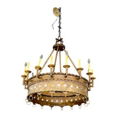 Vintage Gothic Industrial 16 Light Chandelier