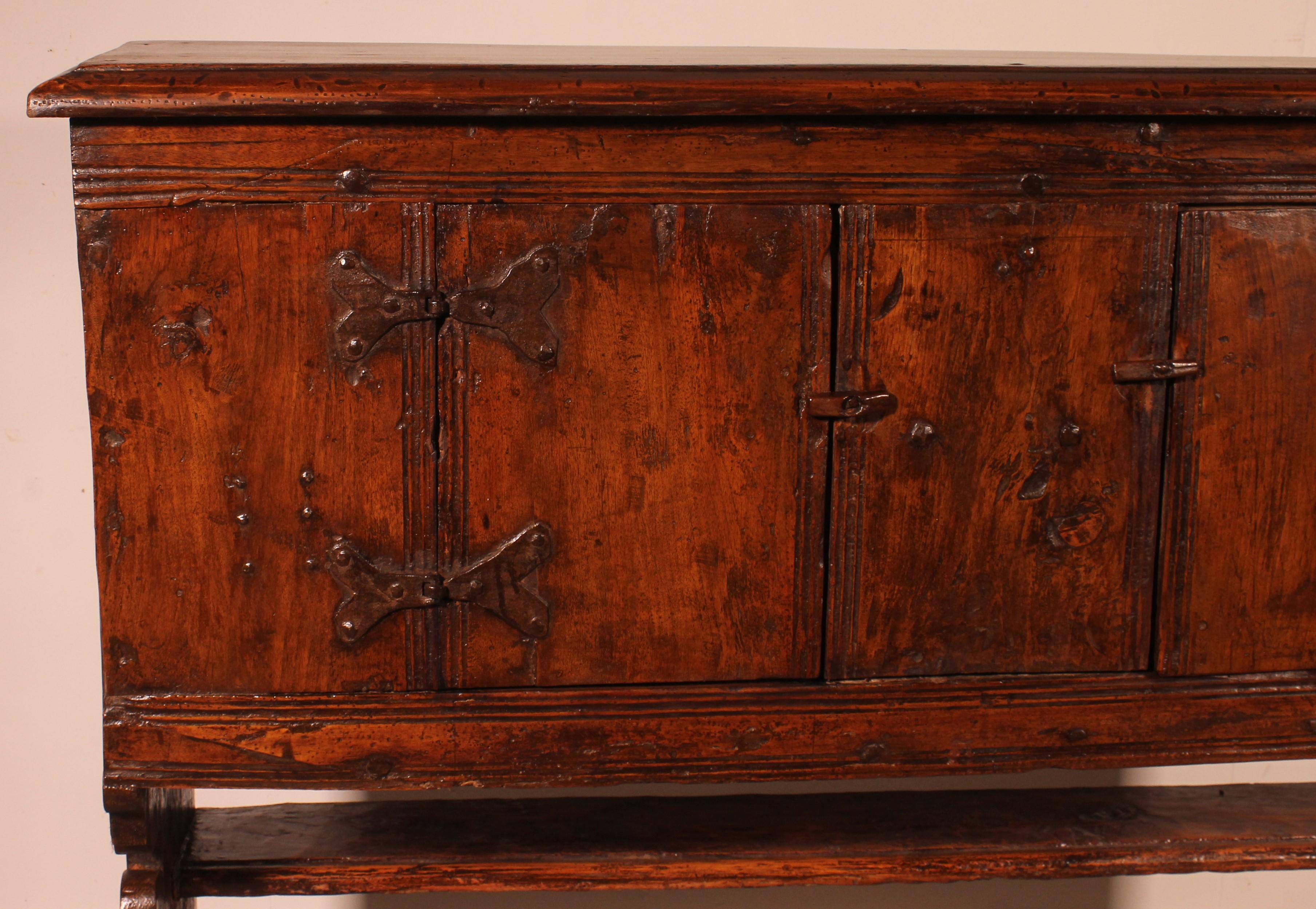 French Gothic Influence Credenza - 16th Century For Sale