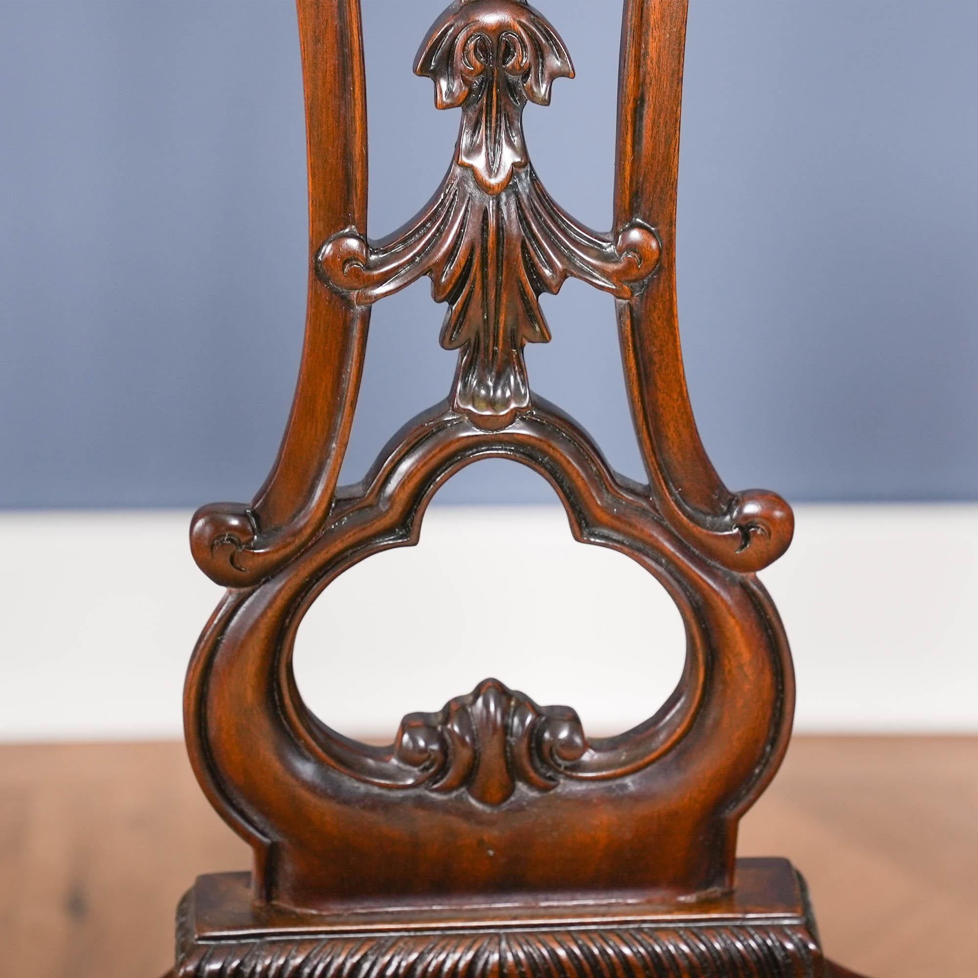 Sedie Chippendale gotiche in mogano, set di 10 pezzi in vendita 4