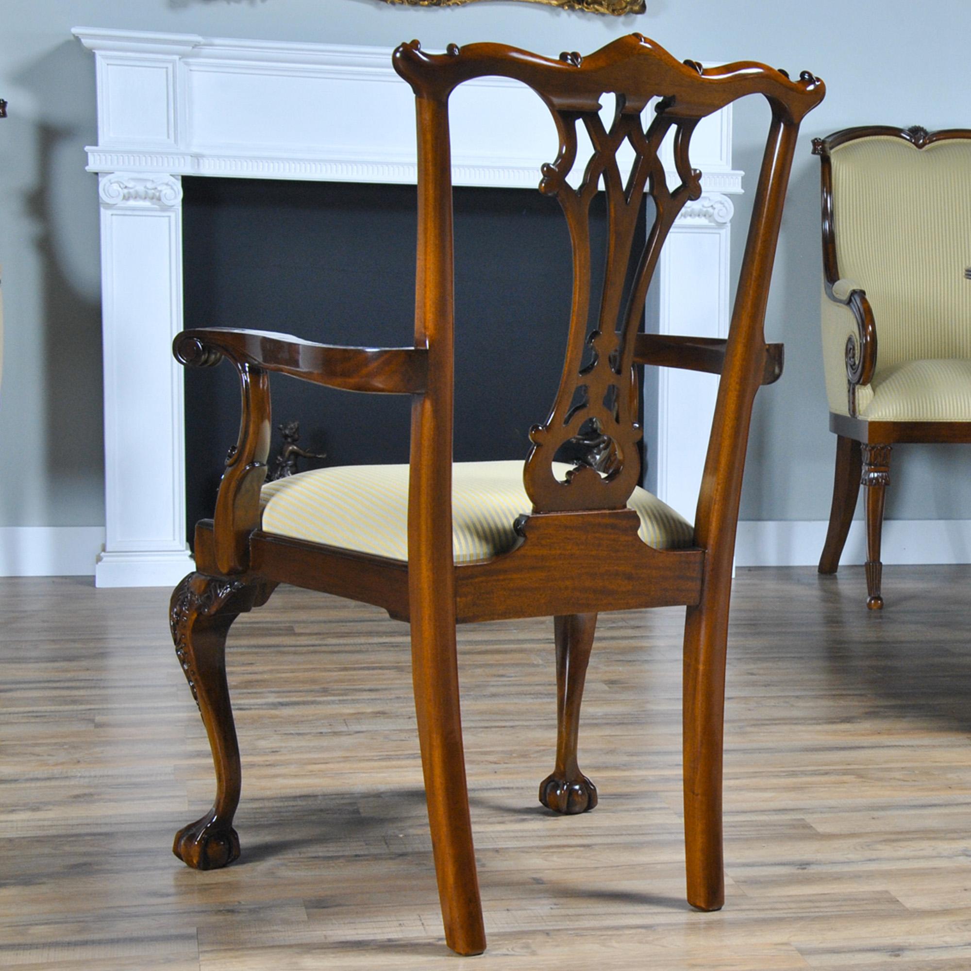 Gothic Mahogany Chippendale Chairs, Set of 10 For Sale 4
