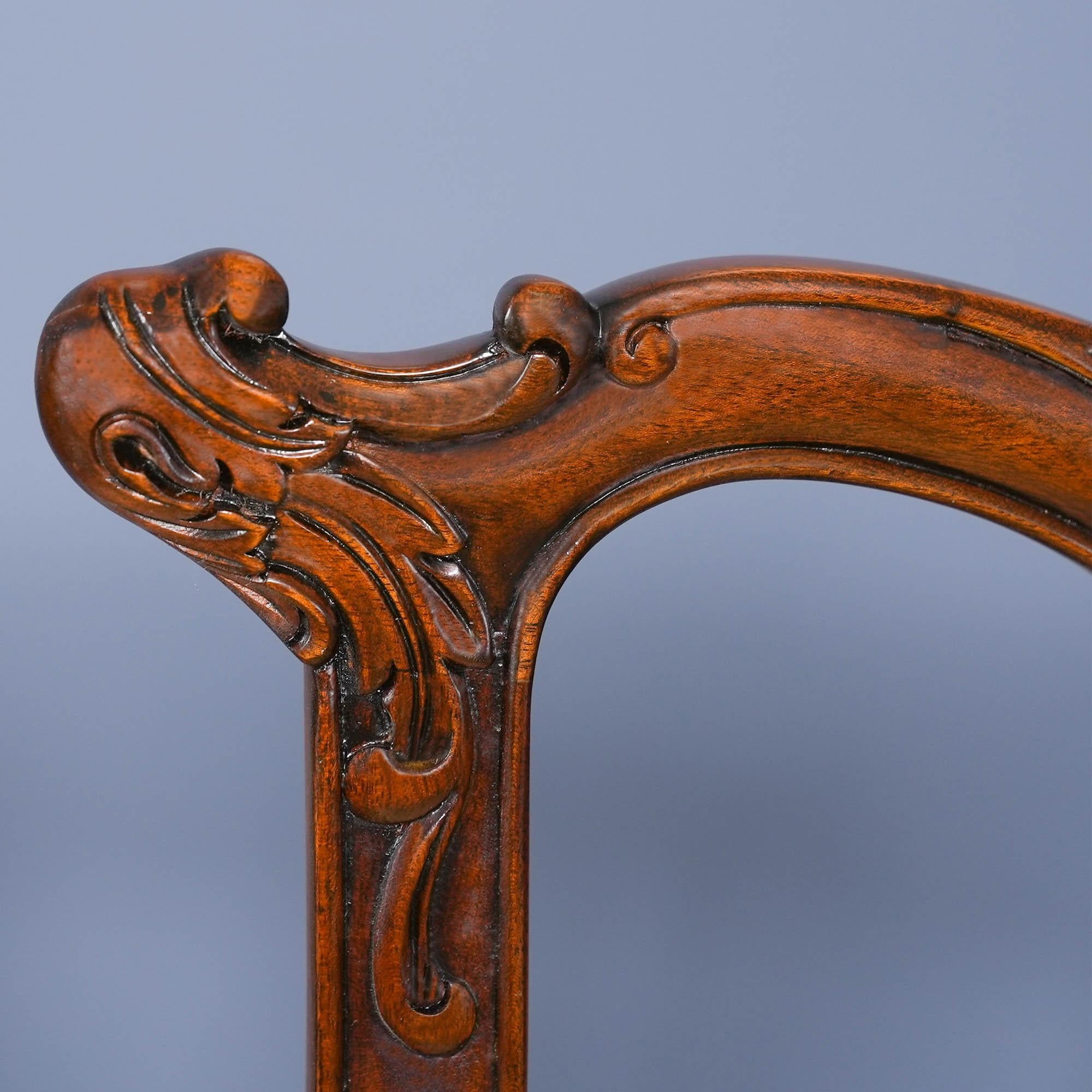 Sedie Chippendale gotiche in mogano, set di 10 pezzi in vendita 5