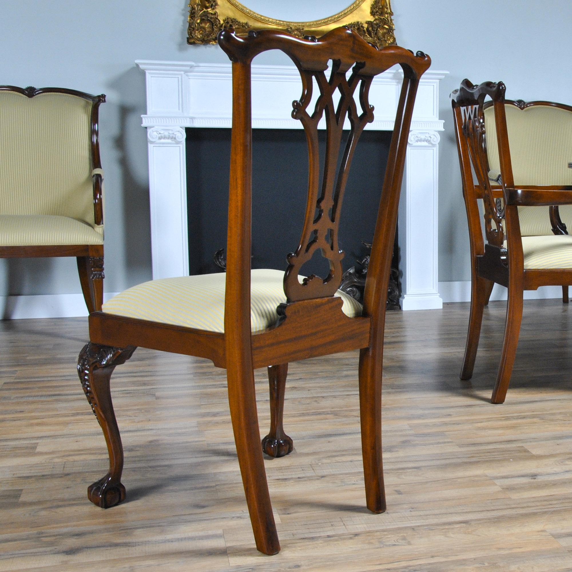 Gothic Mahogany Chippendale Chairs, Set of 10 For Sale 11