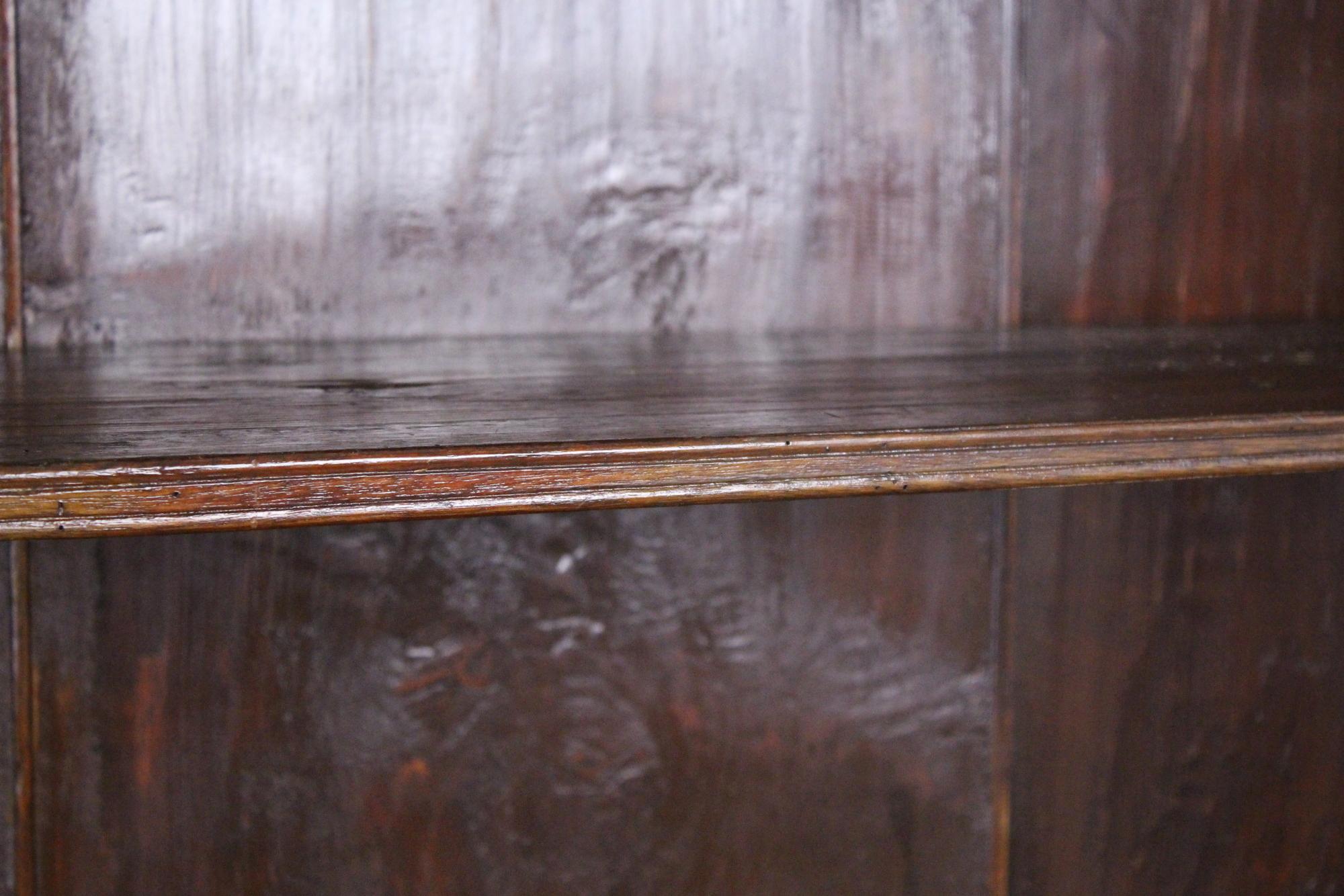18th Century Gothic Mahogany Secretaire and Bookcase, Original Glass For Sale