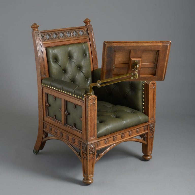 Gothic Oak Armchair For Sale at 1stdibs