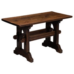 Antique Gothic Oak Console Table, England, circa 1890