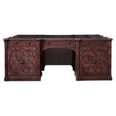 Antique Gothic Oak Desk, Early 19th Century