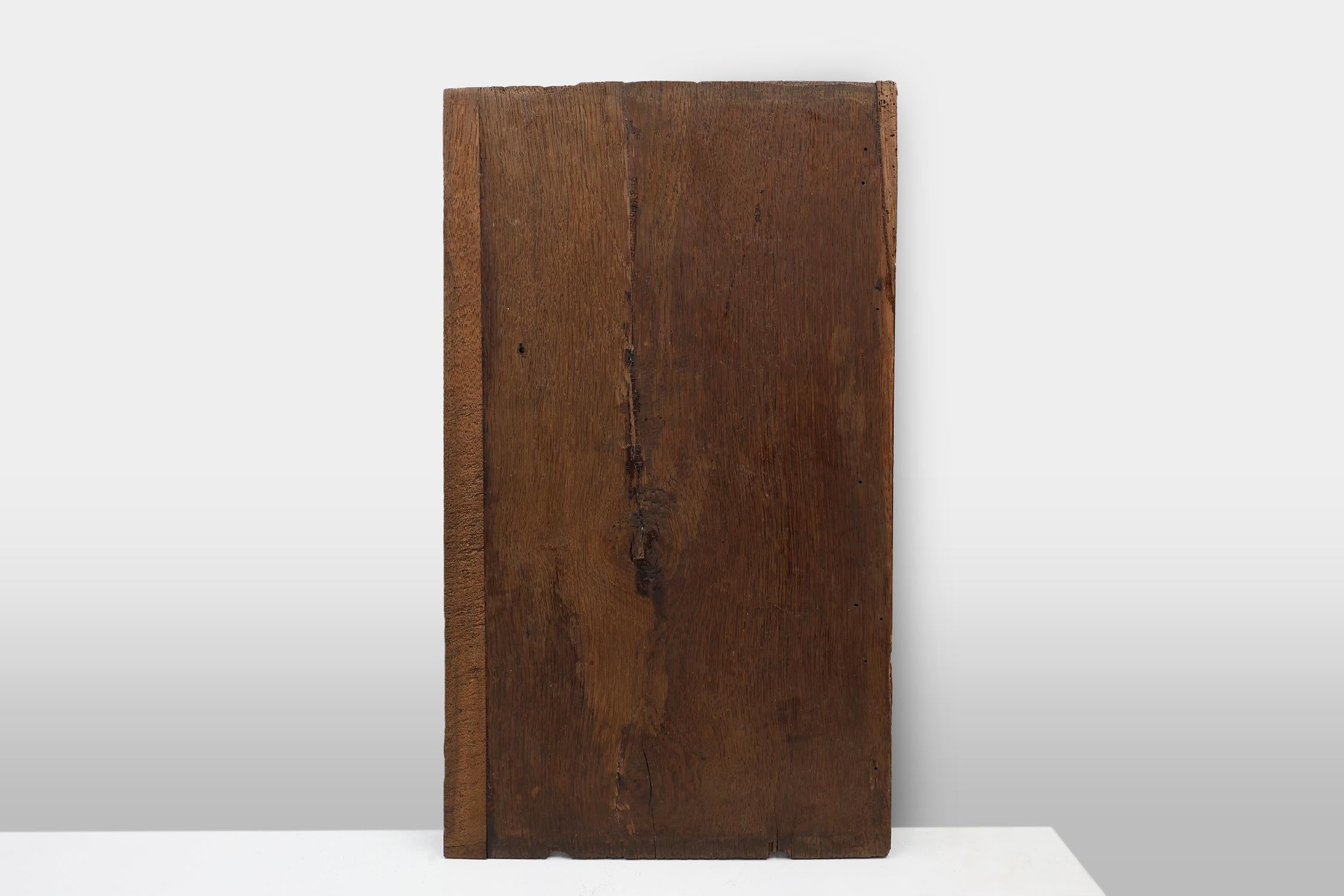 Gothic oak sculpted panel from the 16th century, Belgium For Sale 3